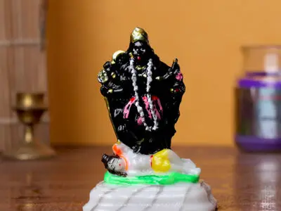 Sacred Kali Mata Idol – 9 cm (H) x 6 cm (L) x 5 cm (D) | Resin Statue for Home & Temple